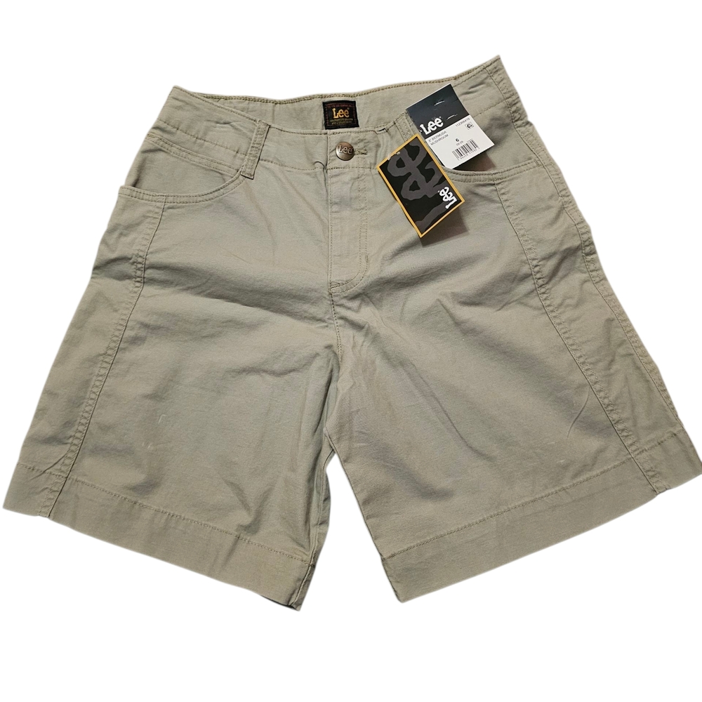 Lee Women Khaki Cargo Shorts
